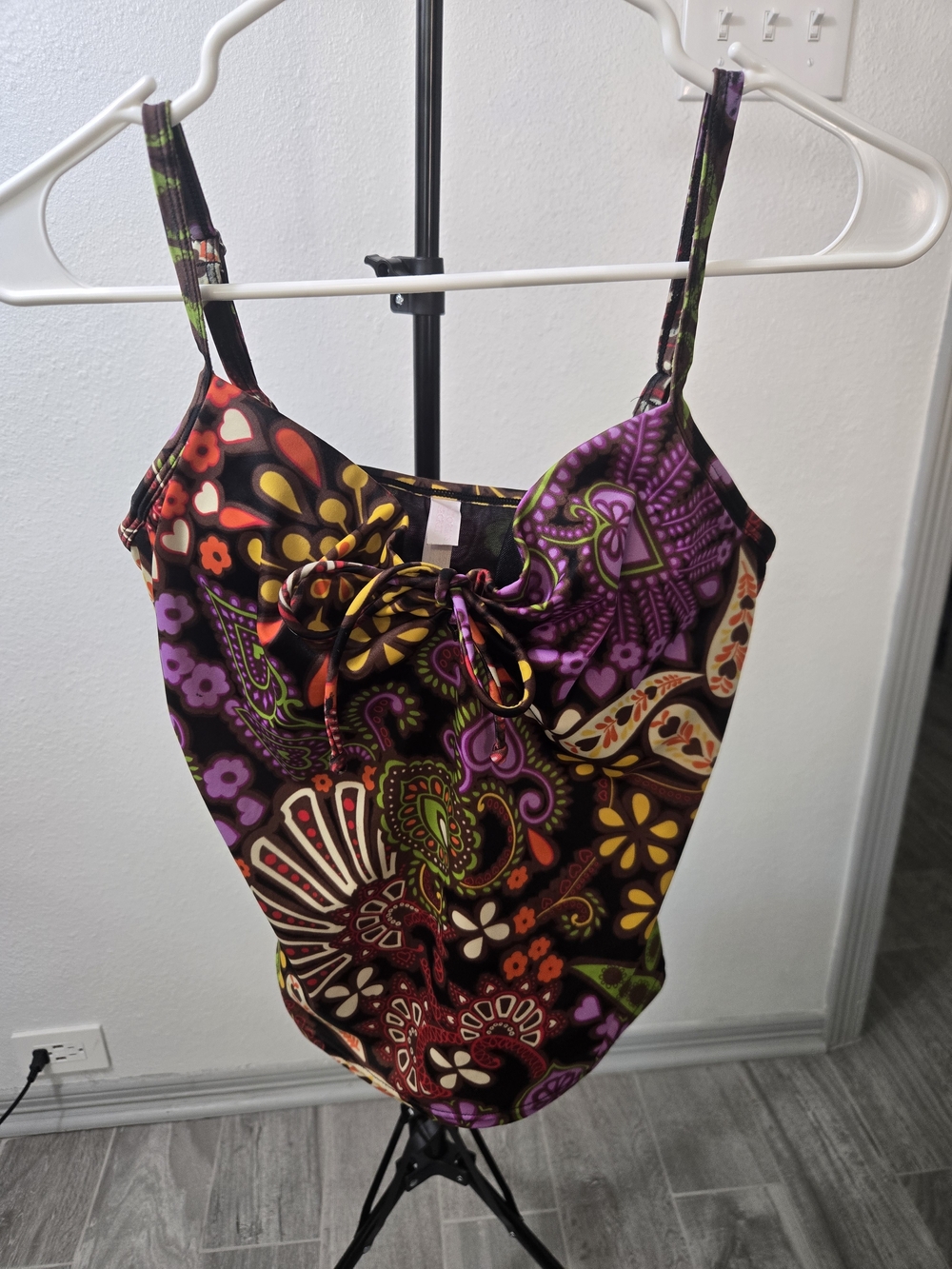 Victoria's Secret Black Floral Paisley One-Piece Swimsuit
